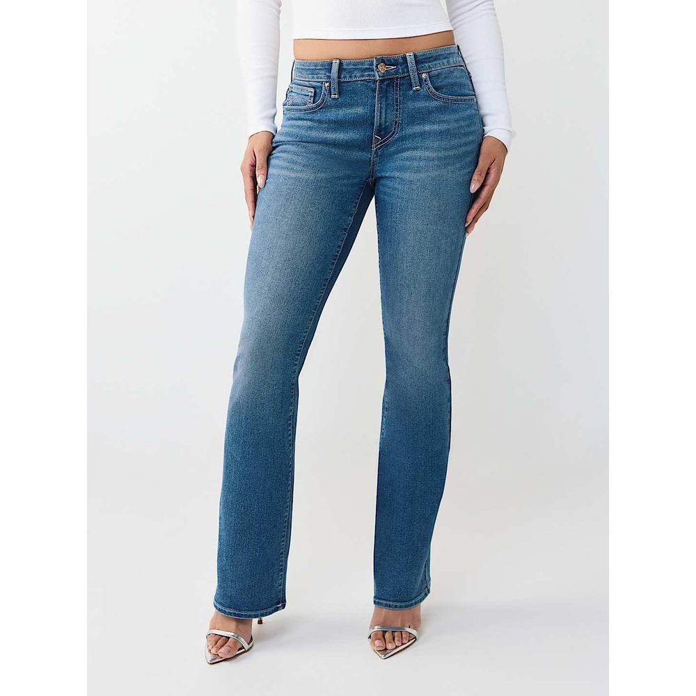 True Religion Becca Mid Rise Bootcut Jeans Medium Wash Denim Women Size 26